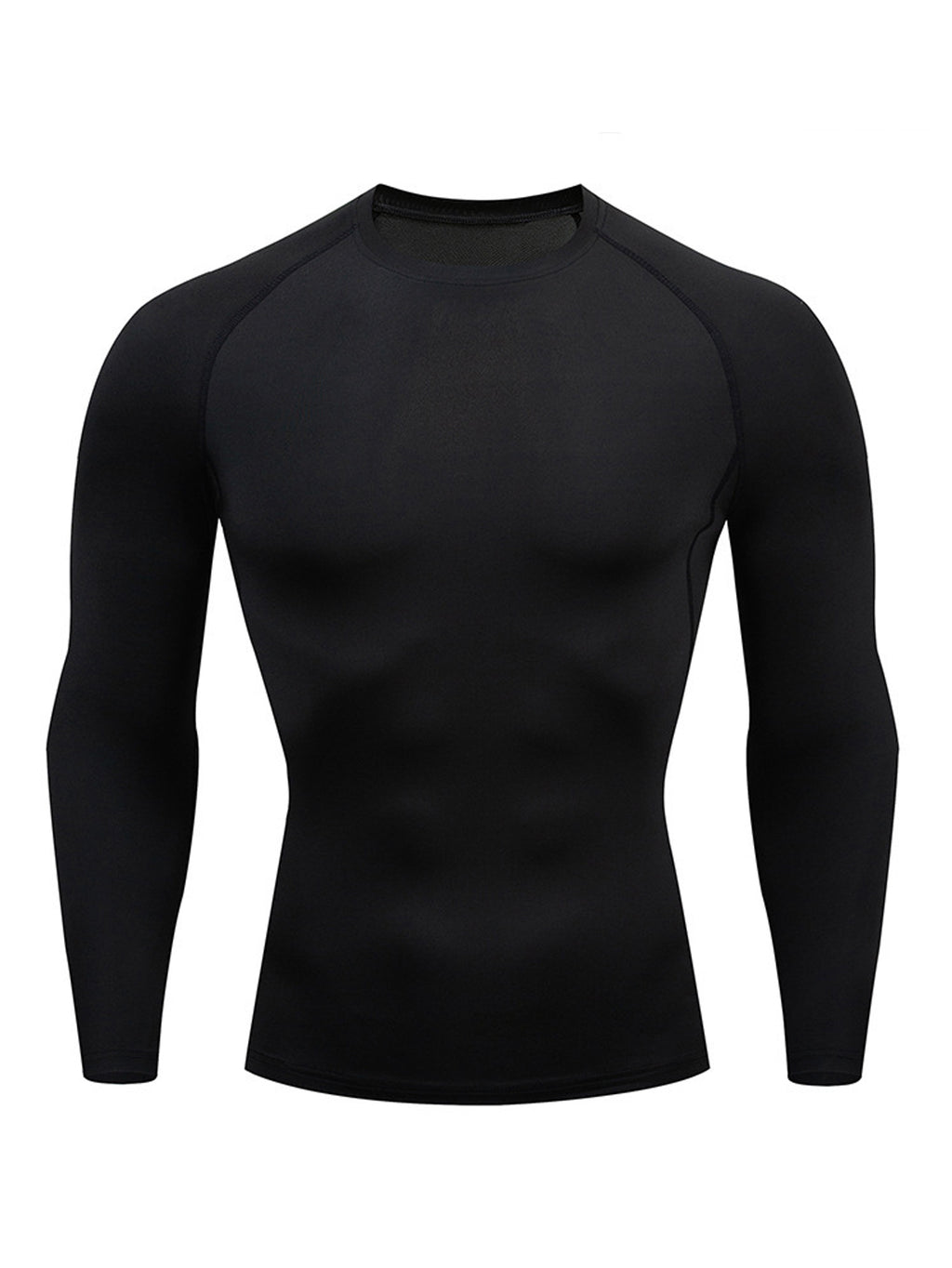 Men Fitness Top | Long Sleeve, High Stretch, Crew Neck, Moisture Wicking, Suitable for Running, Training, and Casual Wear