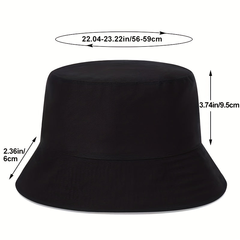 1pc Men's Solid Color Bucket Hat, Sunscreen Outdoor