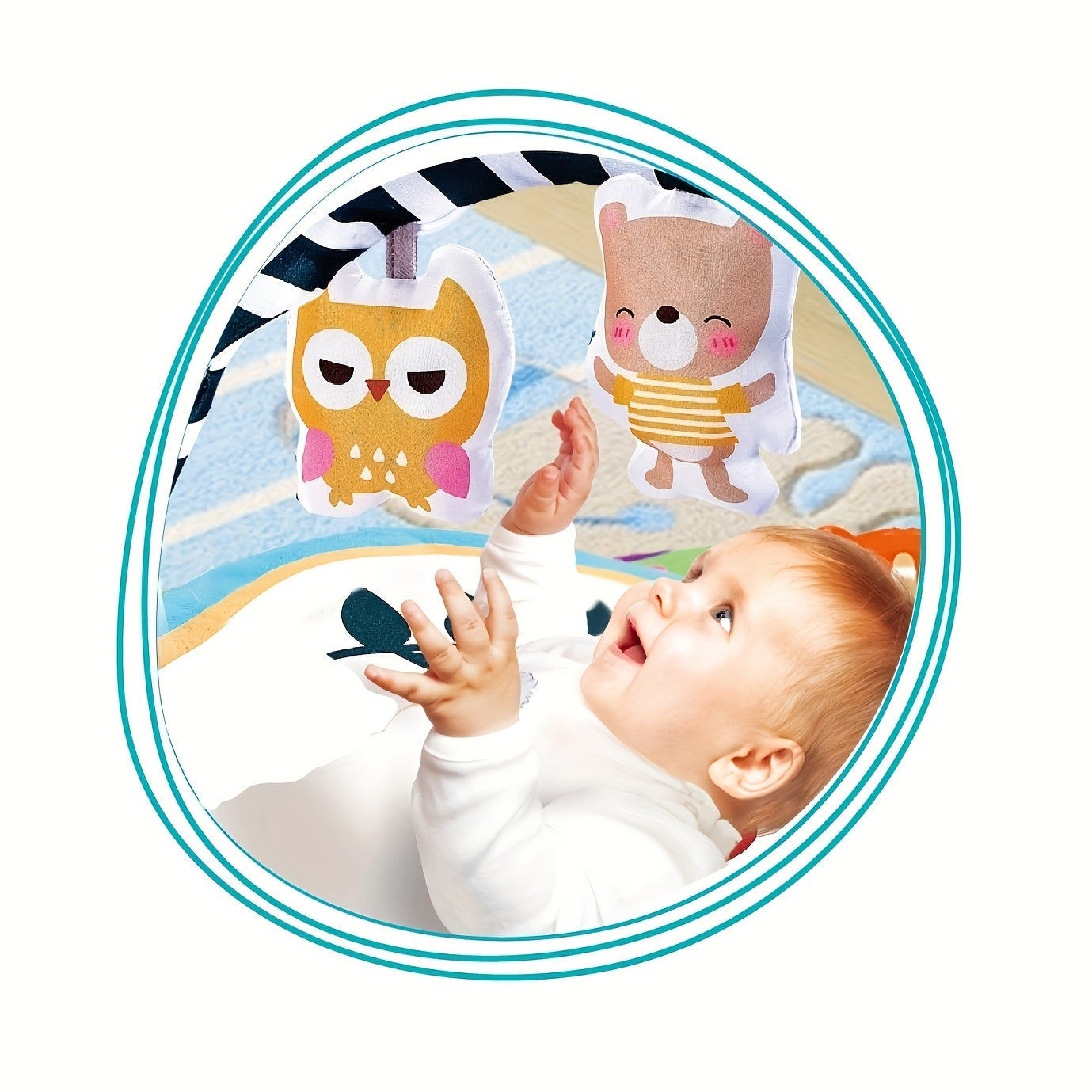 Baby Gym Play Mat, Cartoon Styling, Crawling Mat