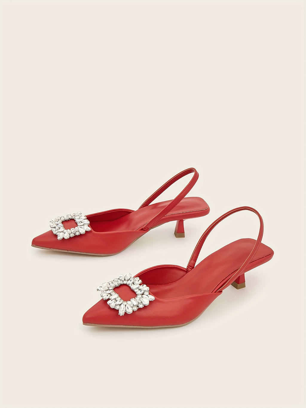 Women's Elastic Strap Slip On Low Heels