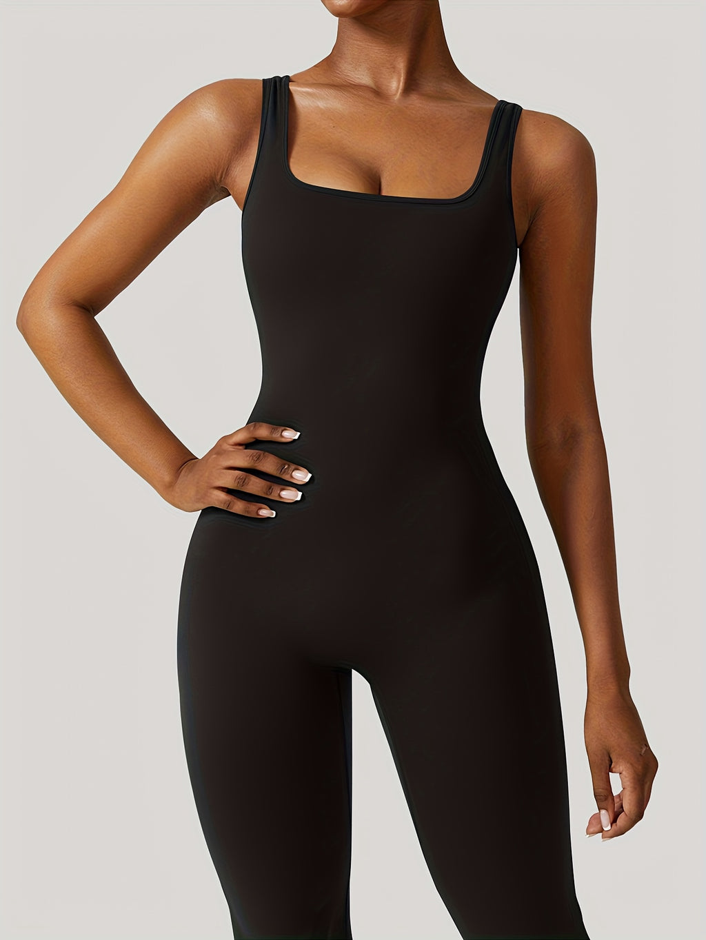 2 pcs-Workout Romper Square Neck