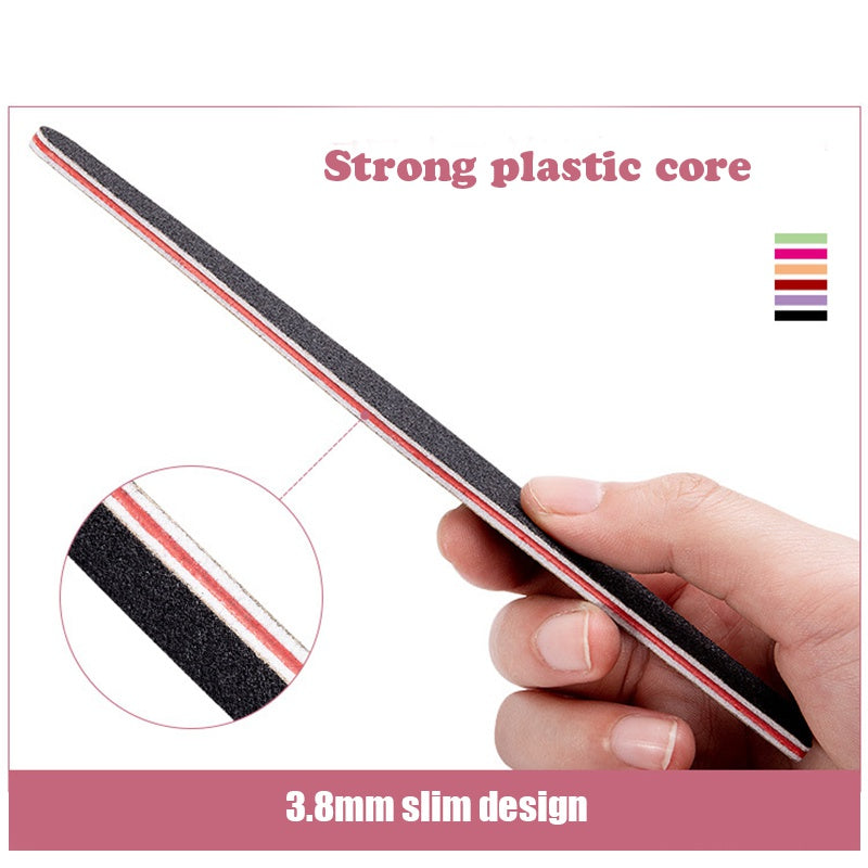 1pc Nail Files For Acrylic Nails, Double Sided Emory Boards, Nail Buffering Files For Home And Salon Use