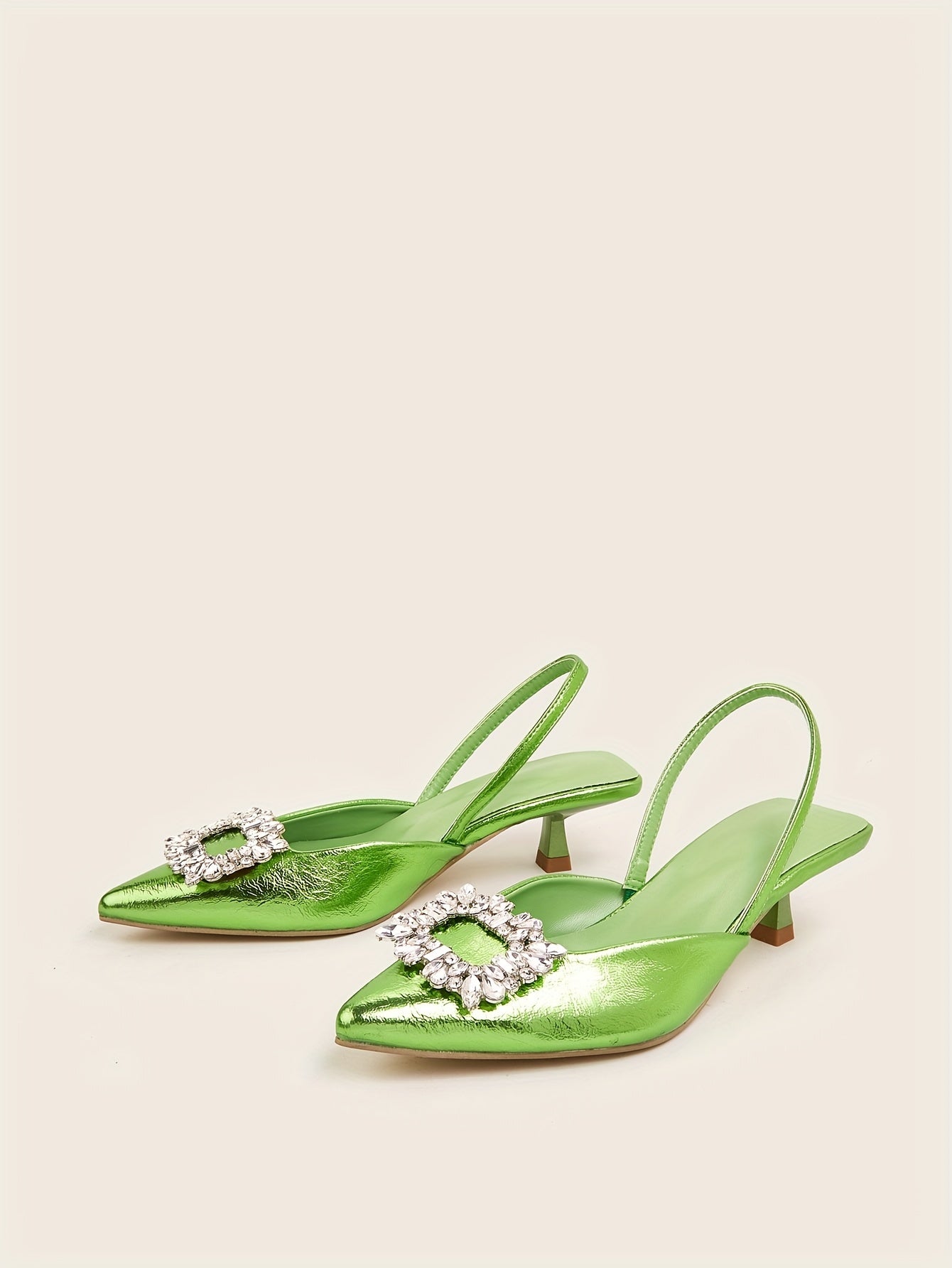 Women's Elastic Strap Slip On Low Heels