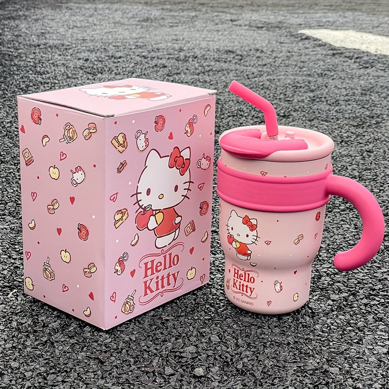 Hello Kitty Insulated Water Bottle 23.67oz/40.58oz Large Durable Stainless Steel Hot/Cold Beverage Container for Travel Car Gift for Fans