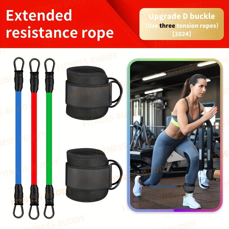 5pcs Premium Ankle Resistance Bands for Enhanced Leg & Hip Workouts – Durable Exercise Straps for Muscle Strength, Home Gym Fitness, Physical Therapy Aid