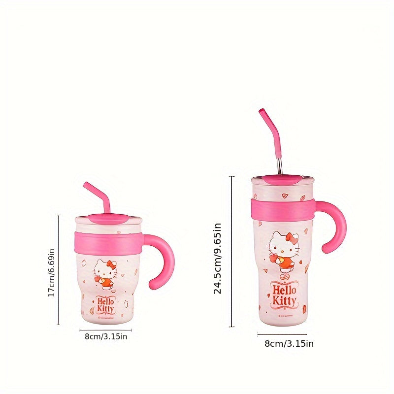 Hello Kitty Insulated Water Bottle 23.67oz/40.58oz Large Durable Stainless Steel Hot/Cold Beverage Container for Travel Car Gift for Fans