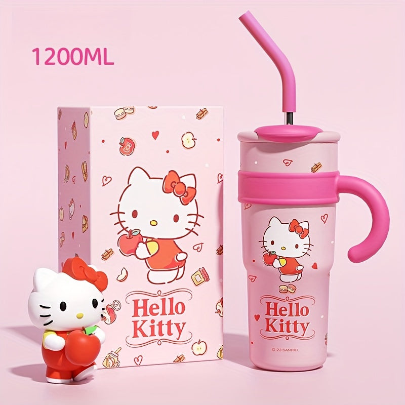 Hello Kitty Insulated Water Bottle 23.67oz/40.58oz Large Durable Stainless Steel Hot/Cold Beverage Container for Travel Car Gift for Fans