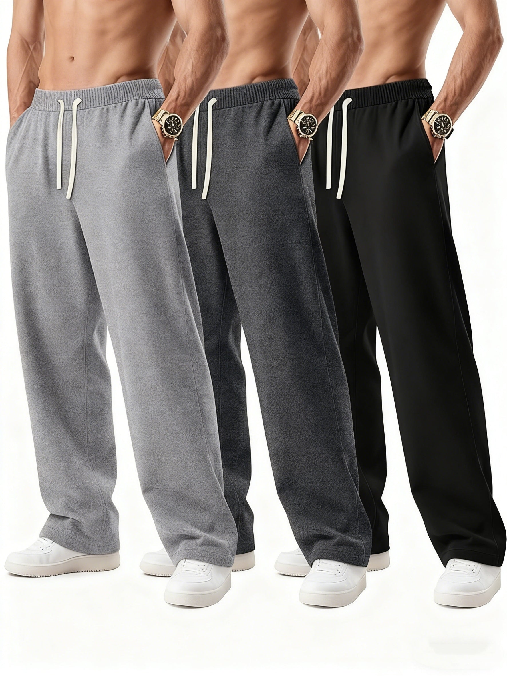 3pcs Sweatpants /Soft Knit Joggers