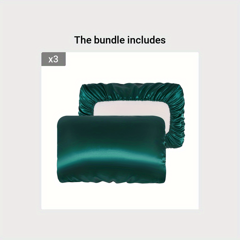 2pcs Satin Soft And Breathable Pillowcase With Elastic Cord - Perfect For A Comfortable Sleep