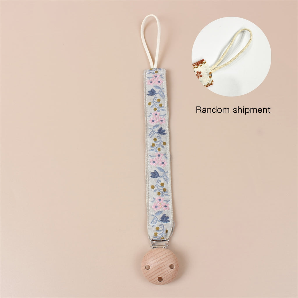 1pc Baby Pure Cotton Pacifier Clip Chain For Teether/pacifier, BPA Free Pacifier Clip Chain