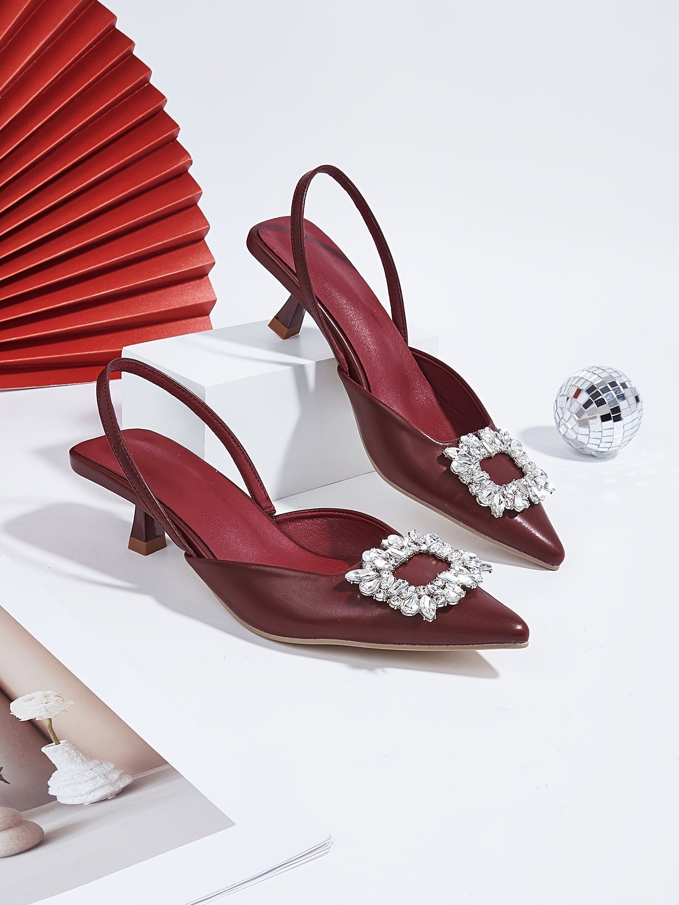 Women's Elastic Strap Slip On Low Heels