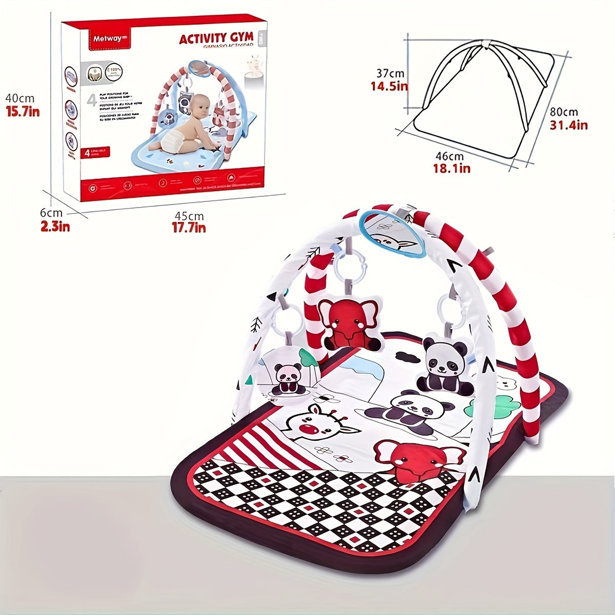 Baby Gym Play Mat, Cartoon Styling, Crawling Mat