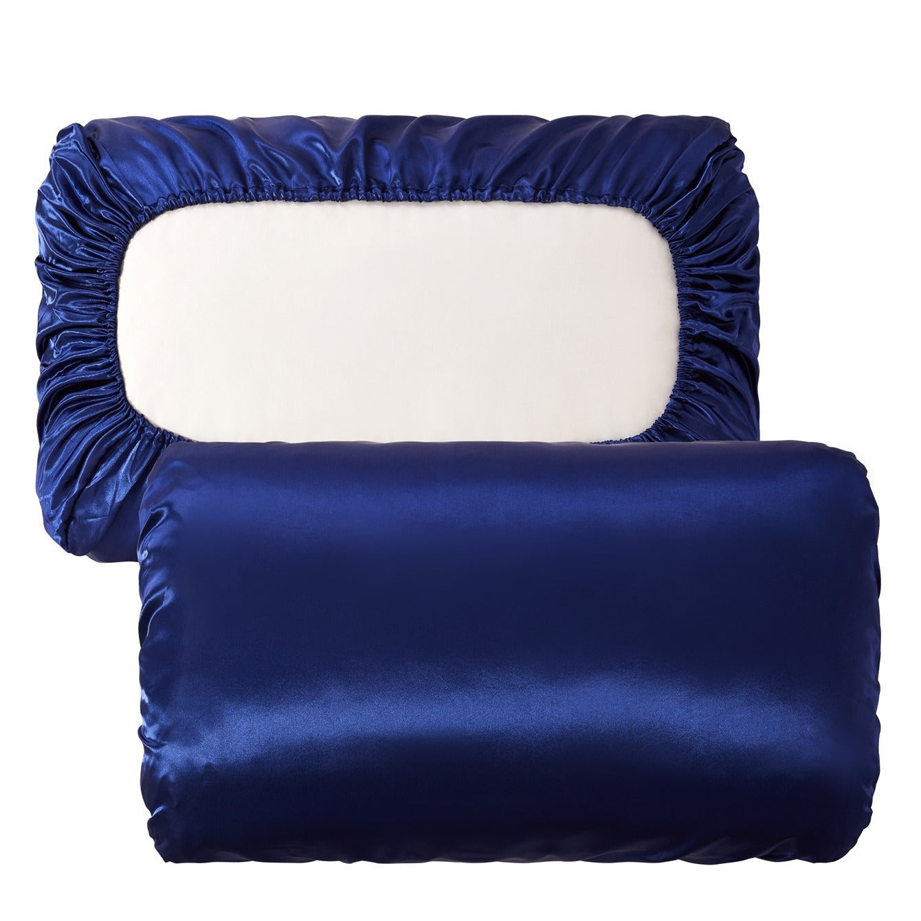 2pcs Satin Soft And Breathable Pillowcase With Elastic Cord - Perfect For A Comfortable Sleep
