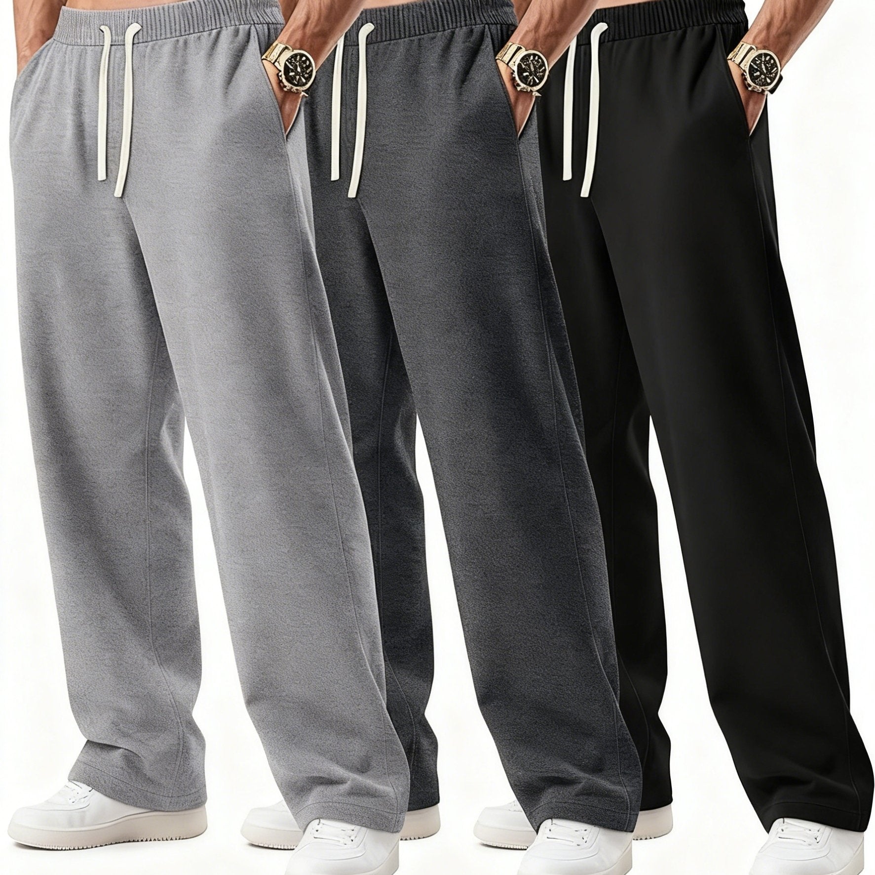 3pcs Sweatpants /Soft Knit Joggers