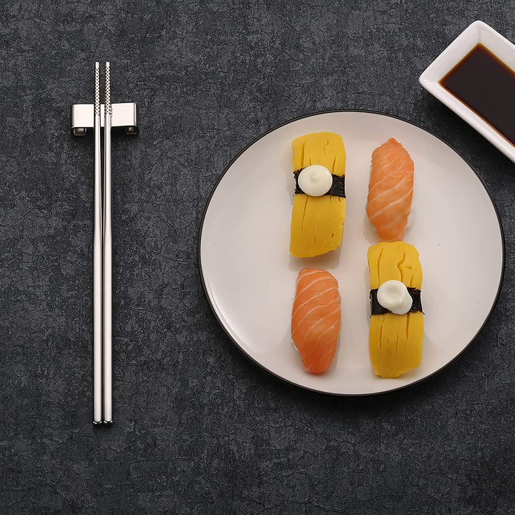 Portable Cutlery Set, 8pcs Travel Camping Utensil Kit with Fork, Spoon, Chopsticks, Cleaning Brush, Straw, and Carrying Case, Stainless Steel Cutlery Set