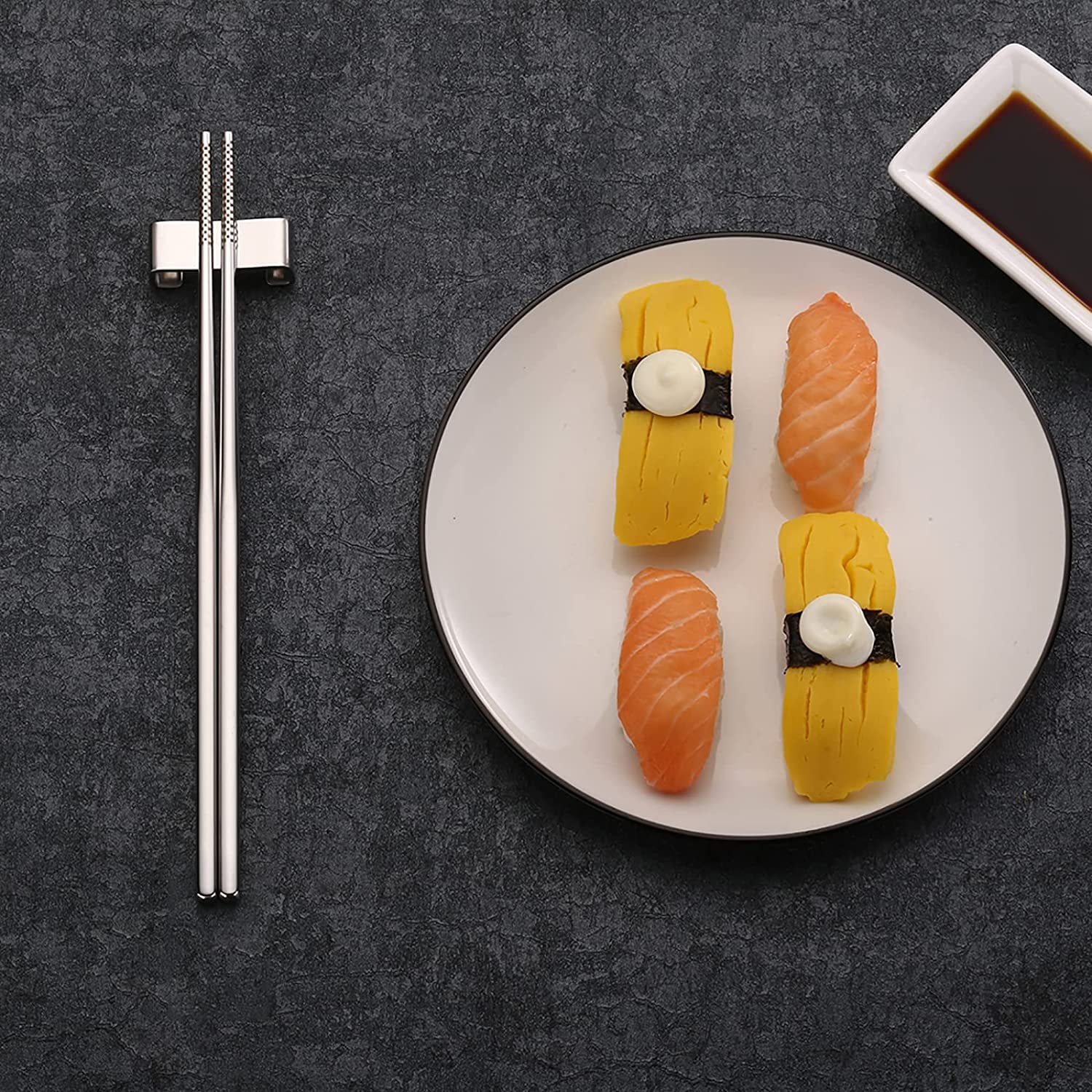 Portable Cutlery Set, 8pcs Travel Camping Utensil Kit with Fork, Spoon, Chopsticks, Cleaning Brush, Straw, and Carrying Case, Stainless Steel Cutlery Set