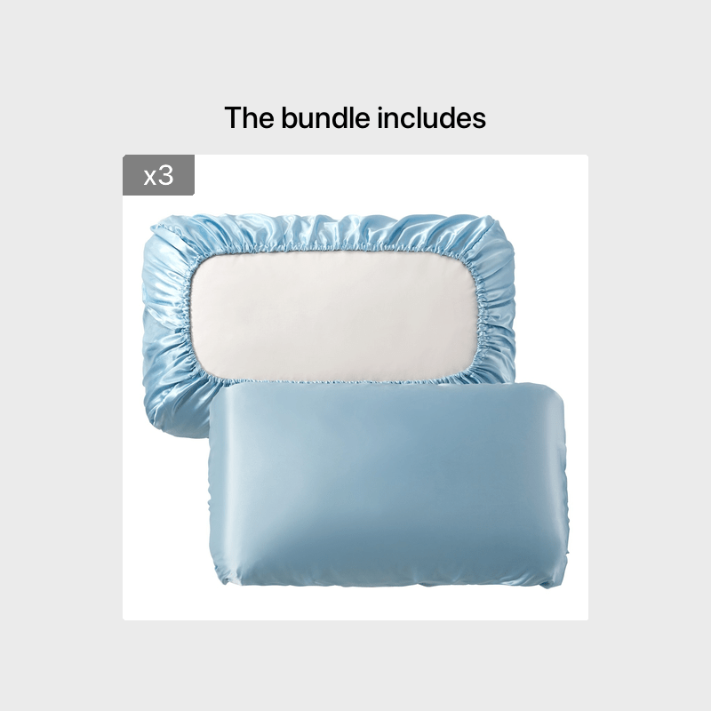 2pcs Satin Soft And Breathable Pillowcase With Elastic Cord - Perfect For A Comfortable Sleep