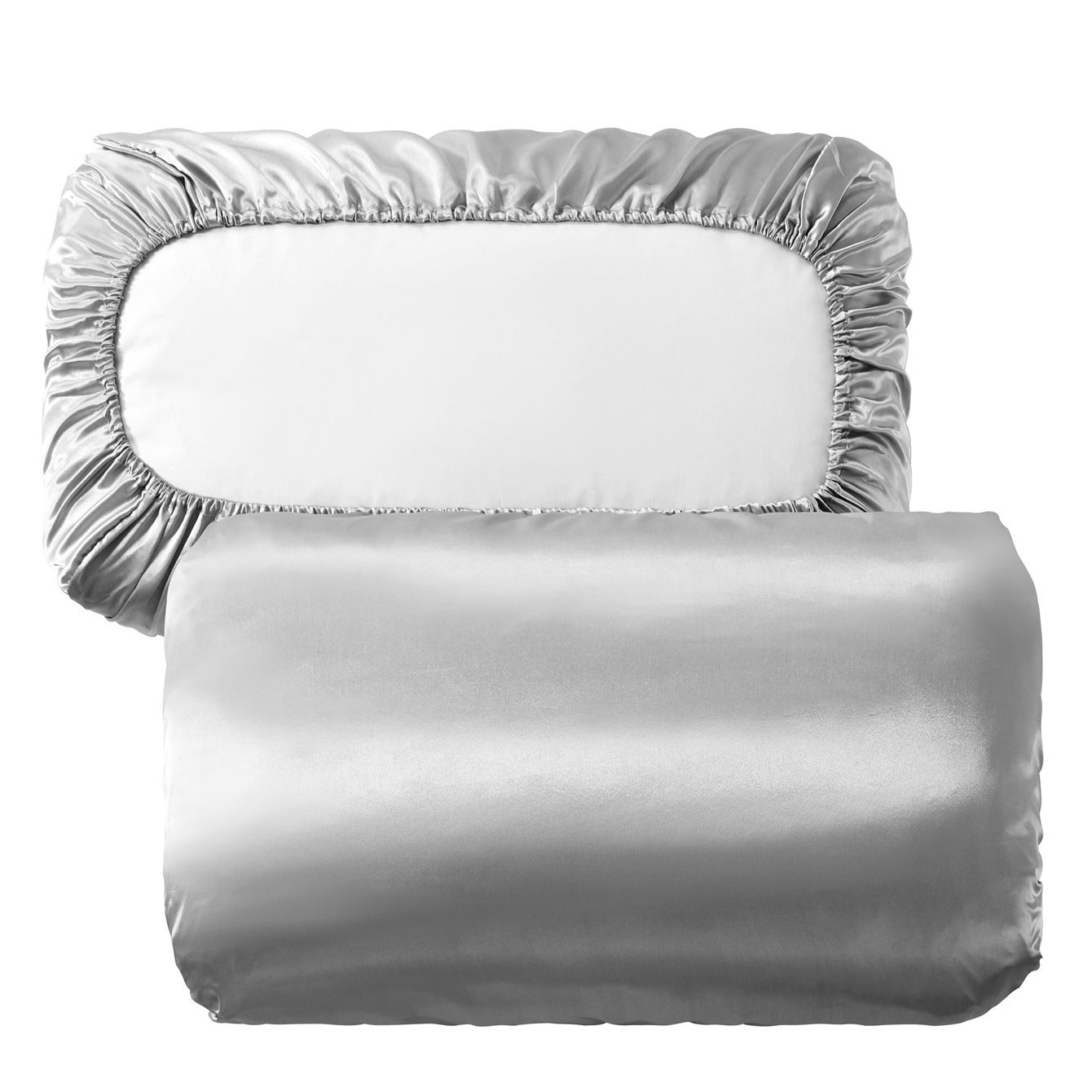 2pcs Satin Soft And Breathable Pillowcase With Elastic Cord - Perfect For A Comfortable Sleep