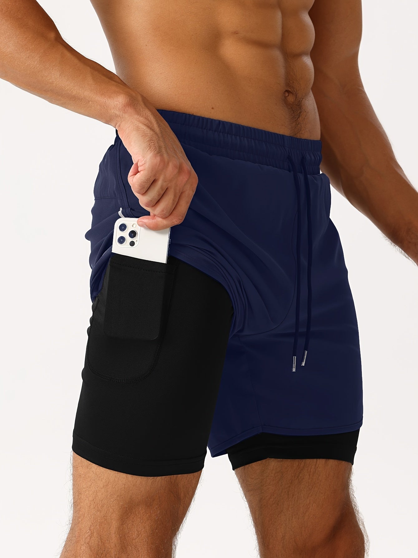 Shorts with a Zip Pocket at The Back Waist
