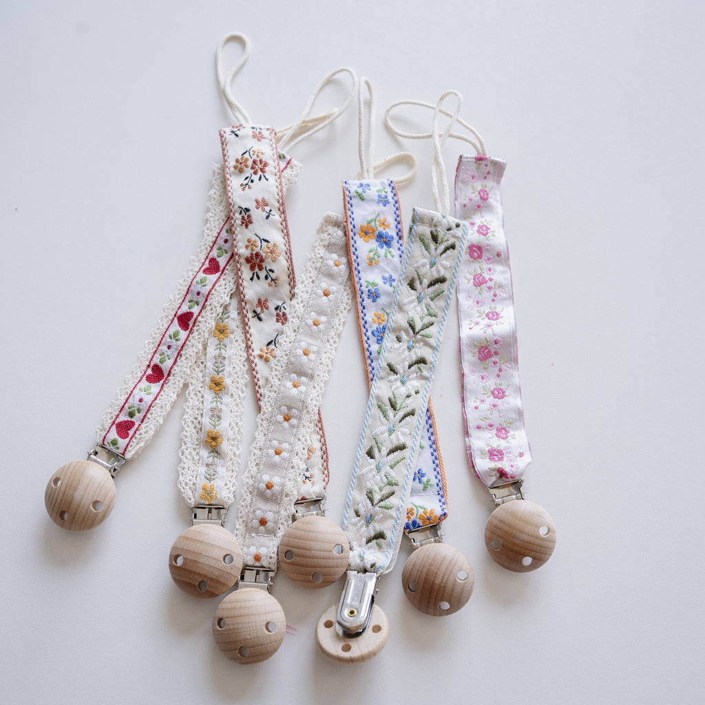 1pc Baby Pure Cotton Pacifier Clip Chain For Teether/pacifier, BPA Free Pacifier Clip Chain