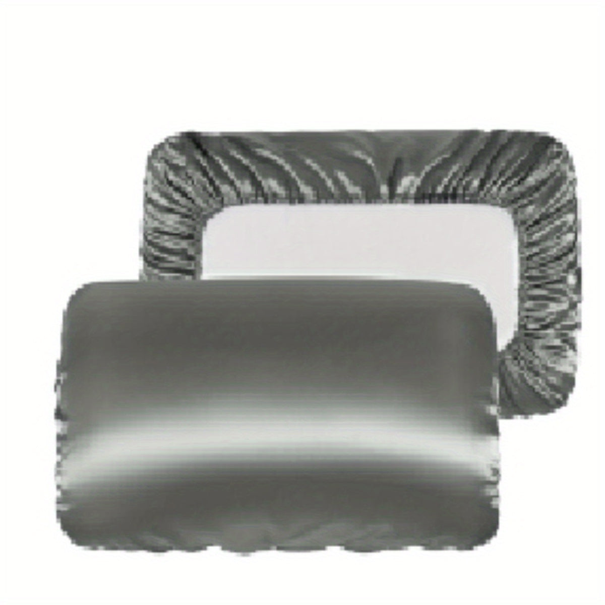 2pcs Satin Soft And Breathable Pillowcase With Elastic Cord - Perfect For A Comfortable Sleep
