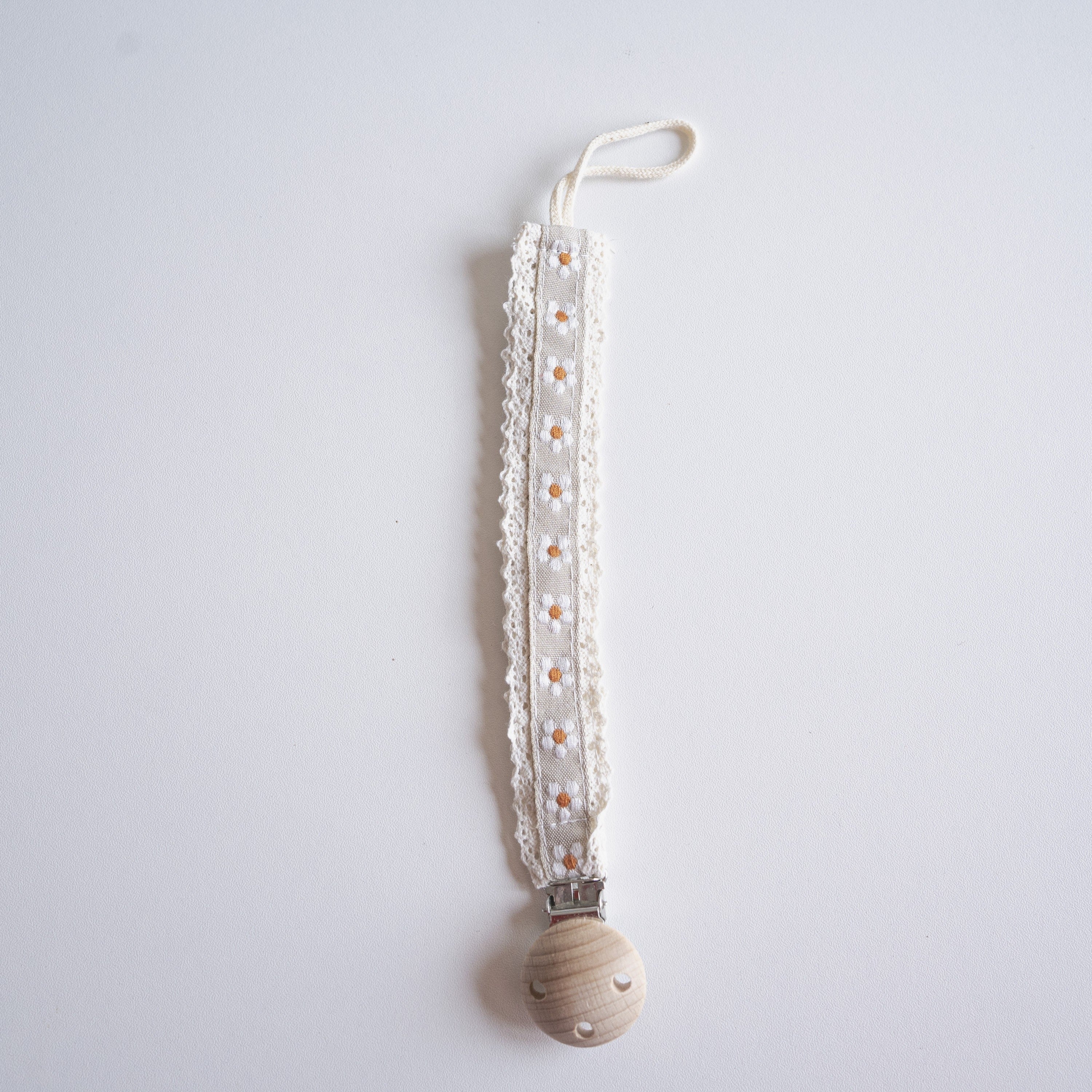 1pc Baby Pure Cotton Pacifier Clip Chain For Teether/pacifier, BPA Free Pacifier Clip Chain