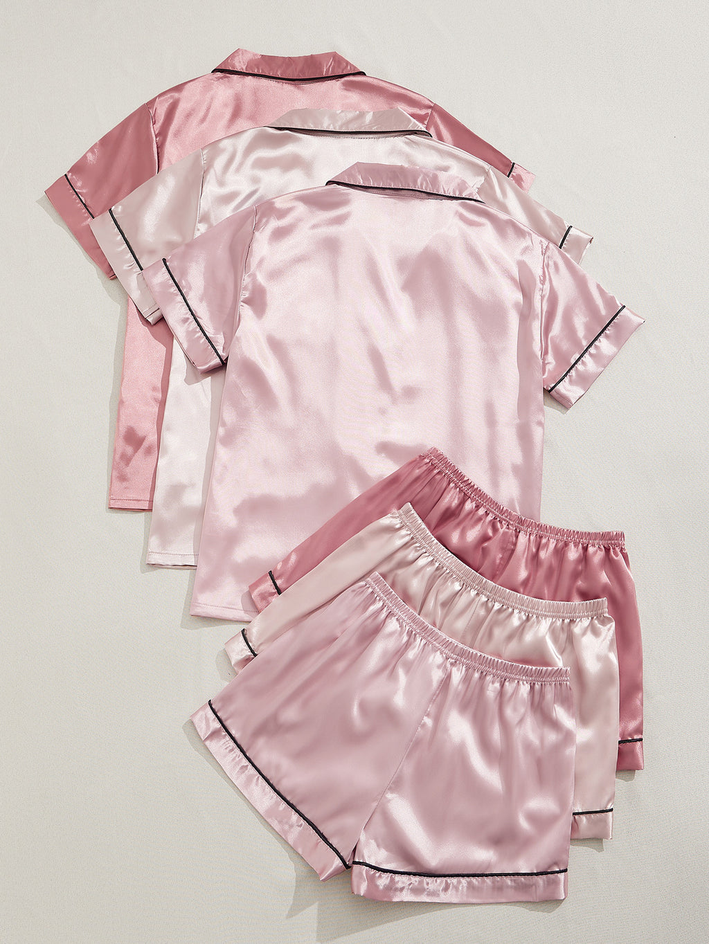 3 Sets Satin Pajama Set