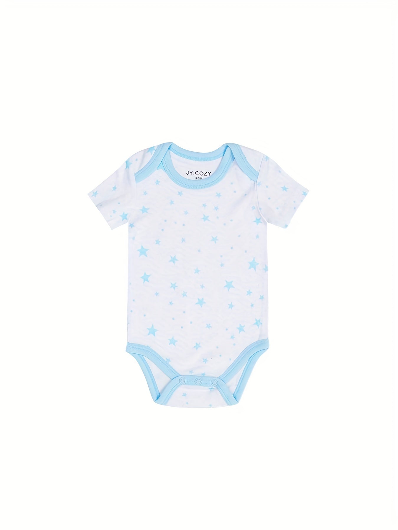 Baby Boy Round Neck Graphic Short Sleeve Onesie Romper Jumpsuit