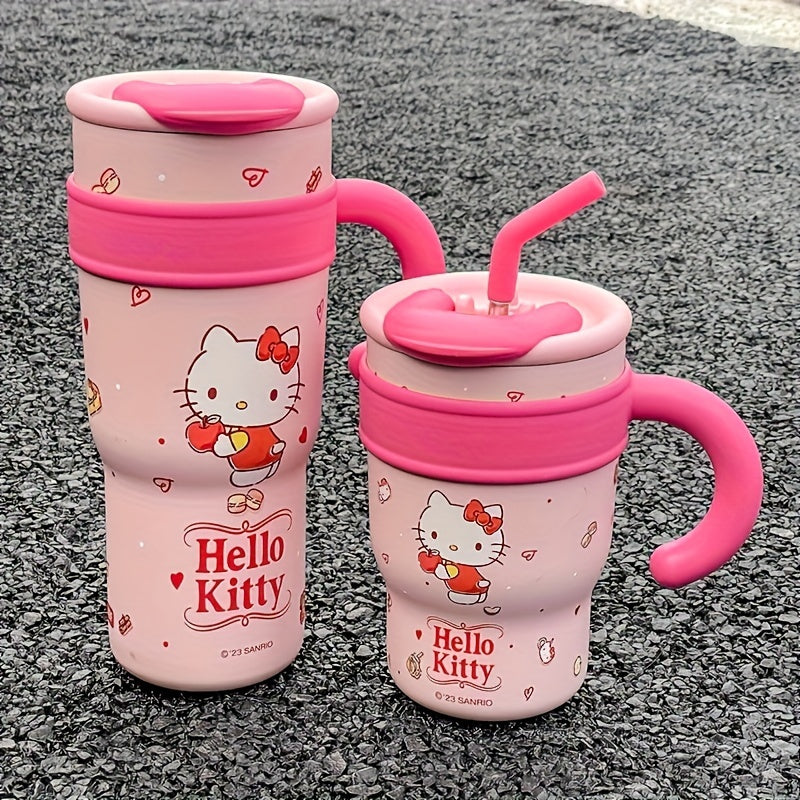 Hello Kitty Insulated Water Bottle 23.67oz/40.58oz Large Durable Stainless Steel Hot/Cold Beverage Container for Travel Car Gift for Fans