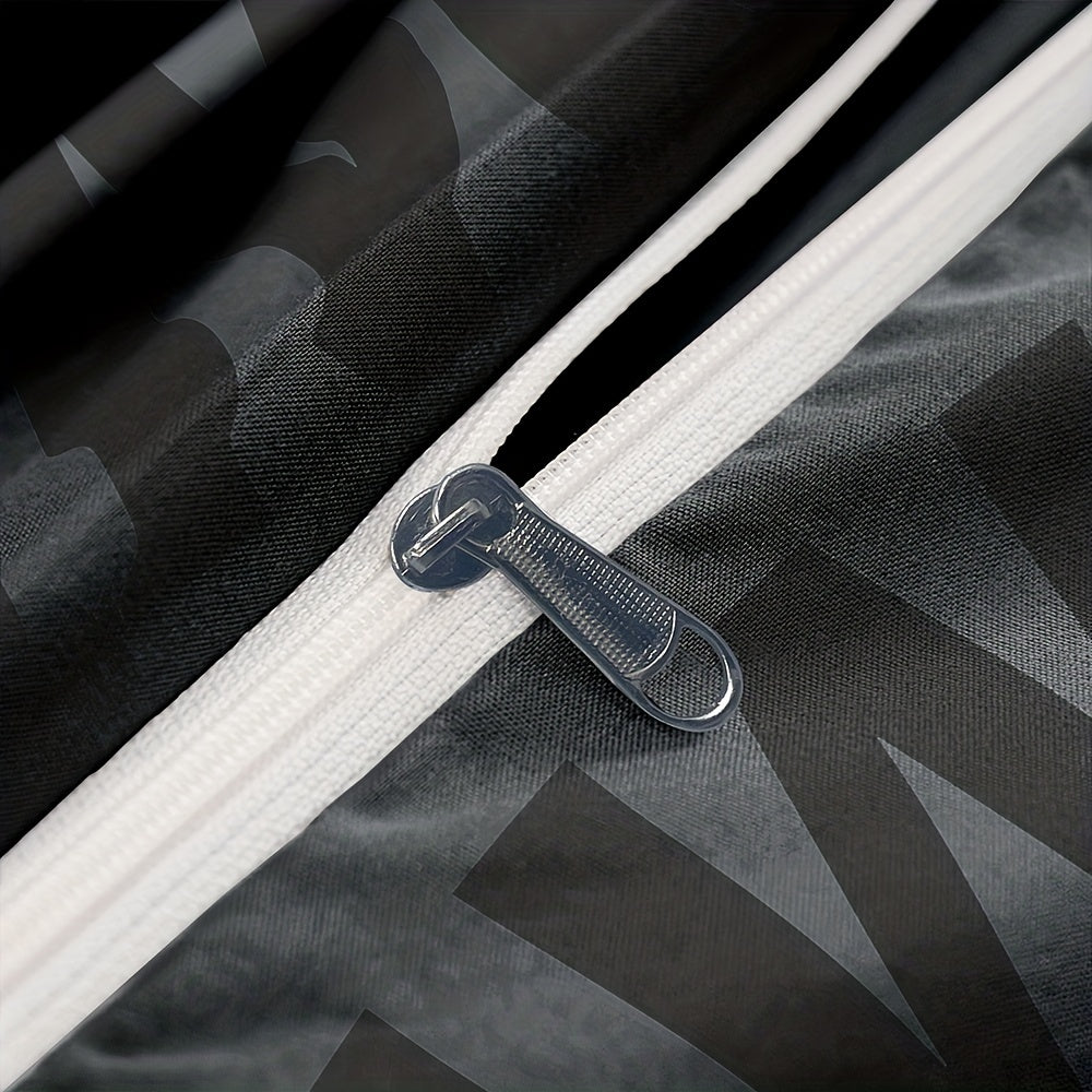 3pcs Duvet Cover Set, Black White Gamepad Print Bedding Set