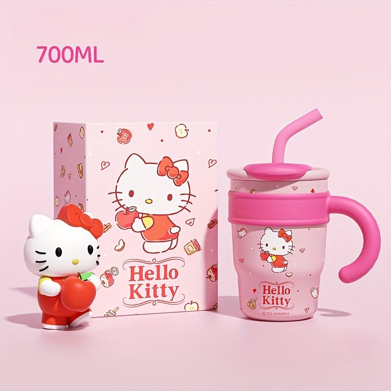Hello Kitty Insulated Water Bottle 23.67oz/40.58oz Large Durable Stainless Steel Hot/Cold Beverage Container for Travel Car Gift for Fans