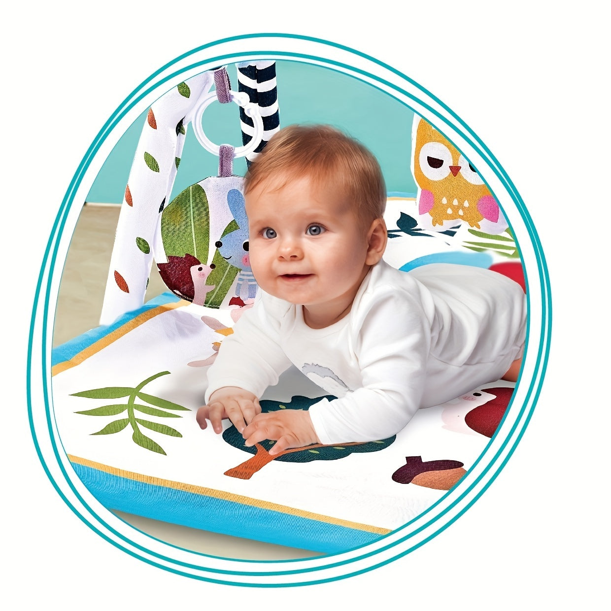 Baby Gym Play Mat, Cartoon Styling, Crawling Mat