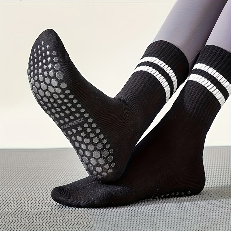 6 Pairs of  Non-Slip Silicone Yoga Socks