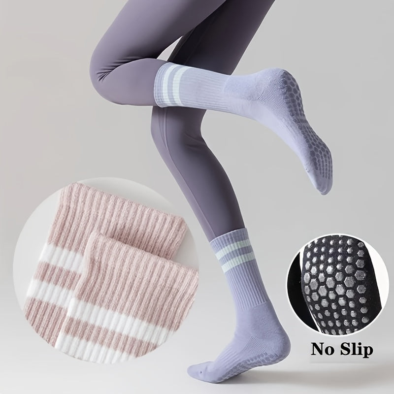 6 Pairs of  Non-Slip Silicone Yoga Socks