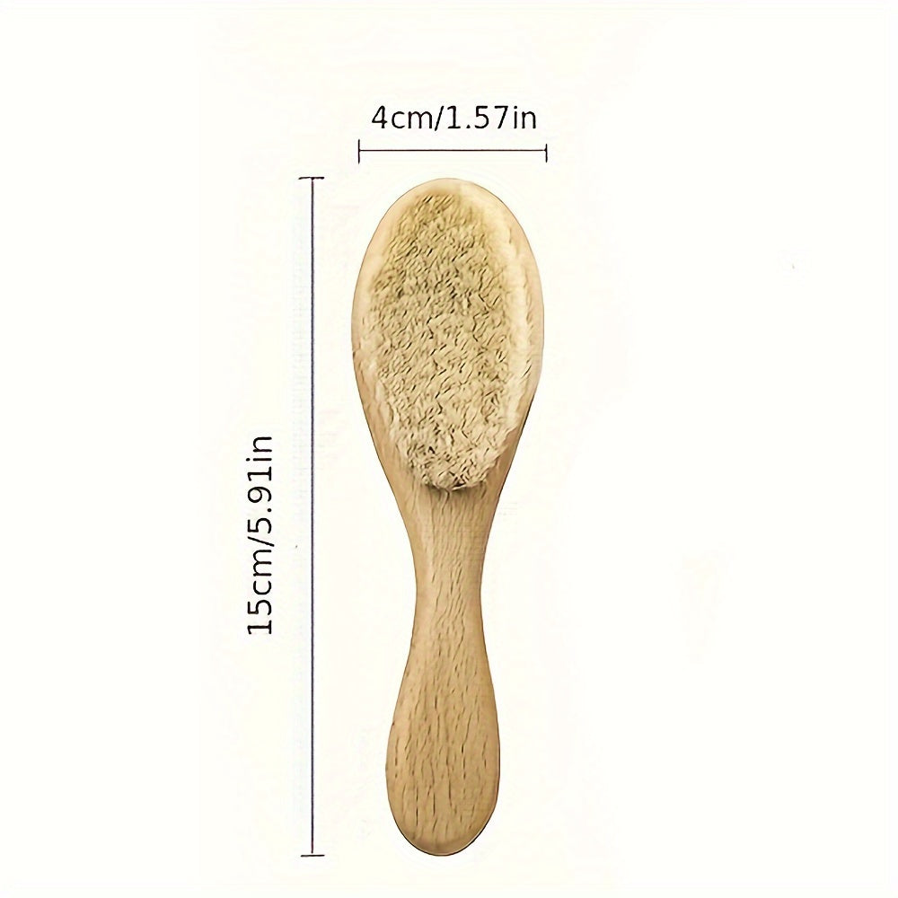 2pcs/Kit Soft Baby Hair Brush Comb Set for Newborn Wooden Handle Head