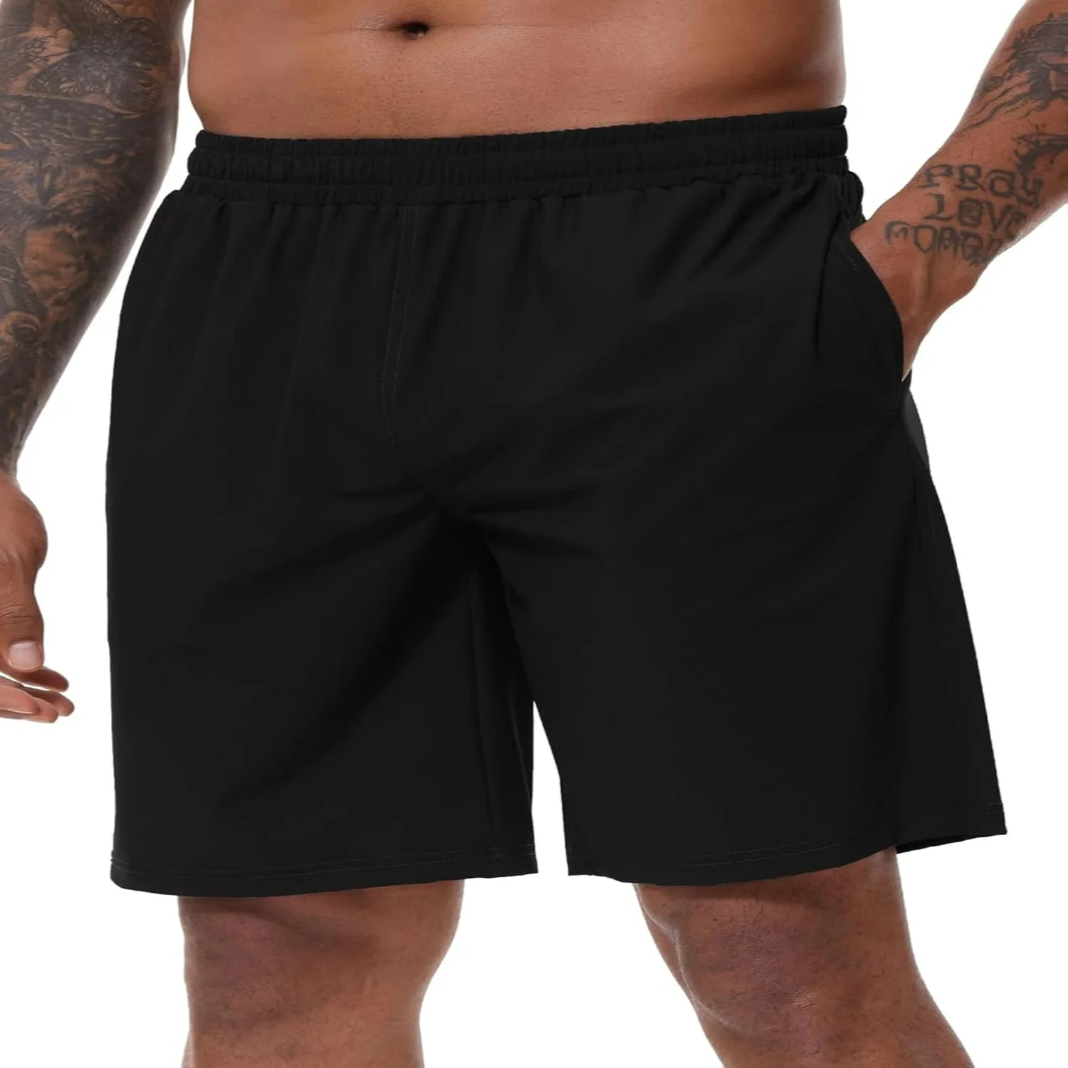 Mens Athletic Workout Shorts Casual Quick Dry Running Exercise Shorts with Inner Pockets Activewear