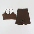 2Pcs Women's Cross-Back Two-Piece Sports Set