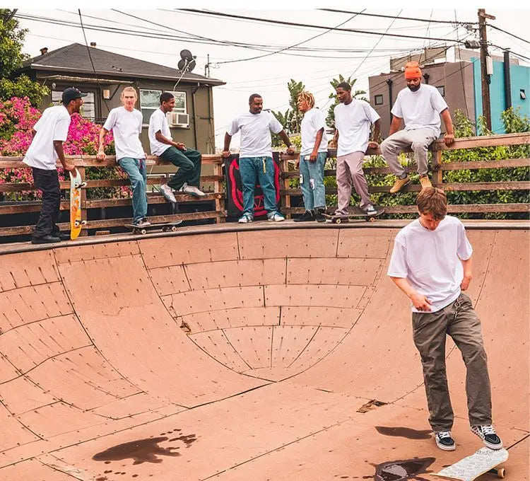 American Heavy 400g Short-sleeved T-shirt Men's Pure Cotton Loose Bottoming Shirt Round Neck Solid Color Long-sleeved Women