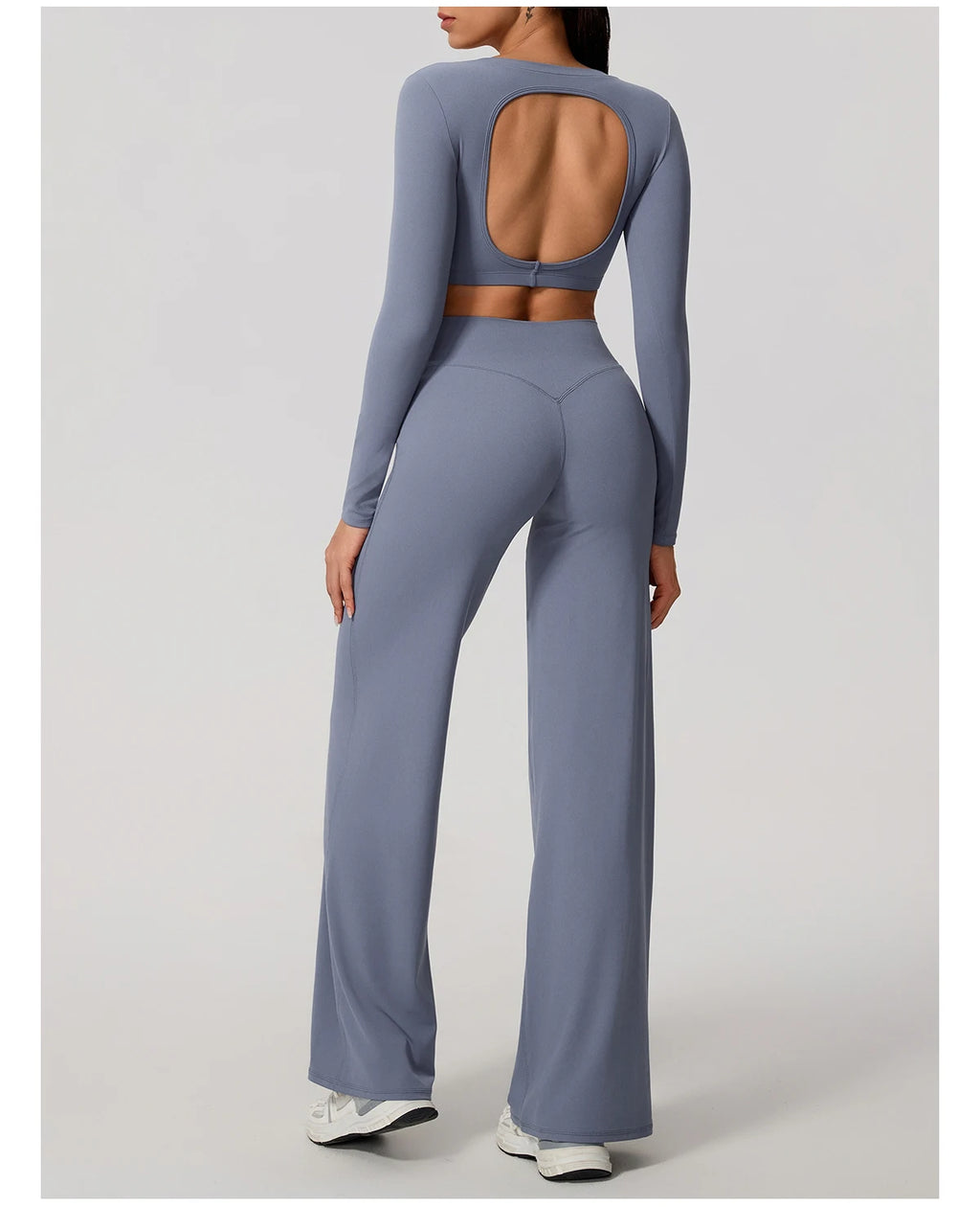 2Pcs women's Backless Sportswear Set Breathable Gym Sportswear