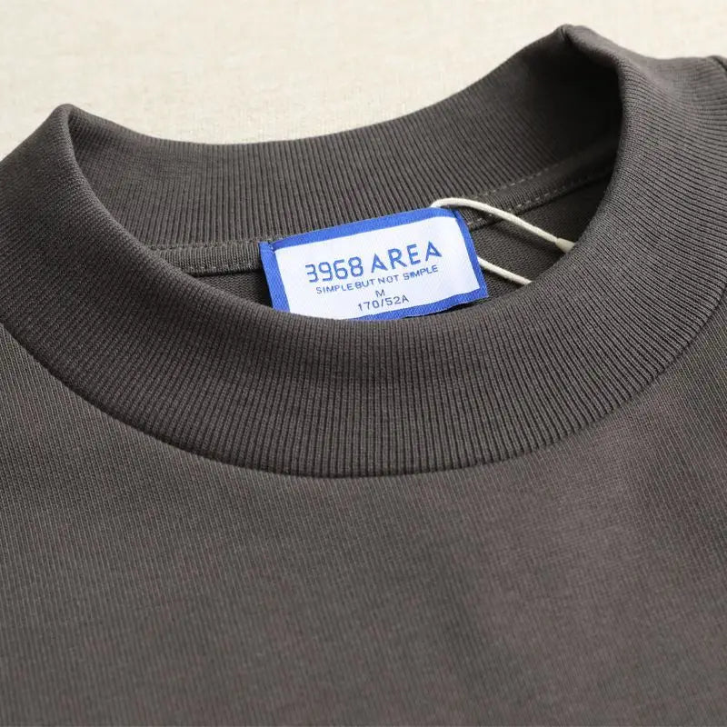 American Heavy 400g Short-sleeved T-shirt Men's Pure Cotton Loose Bottoming Shirt Round Neck Solid Color Long-sleeved Women