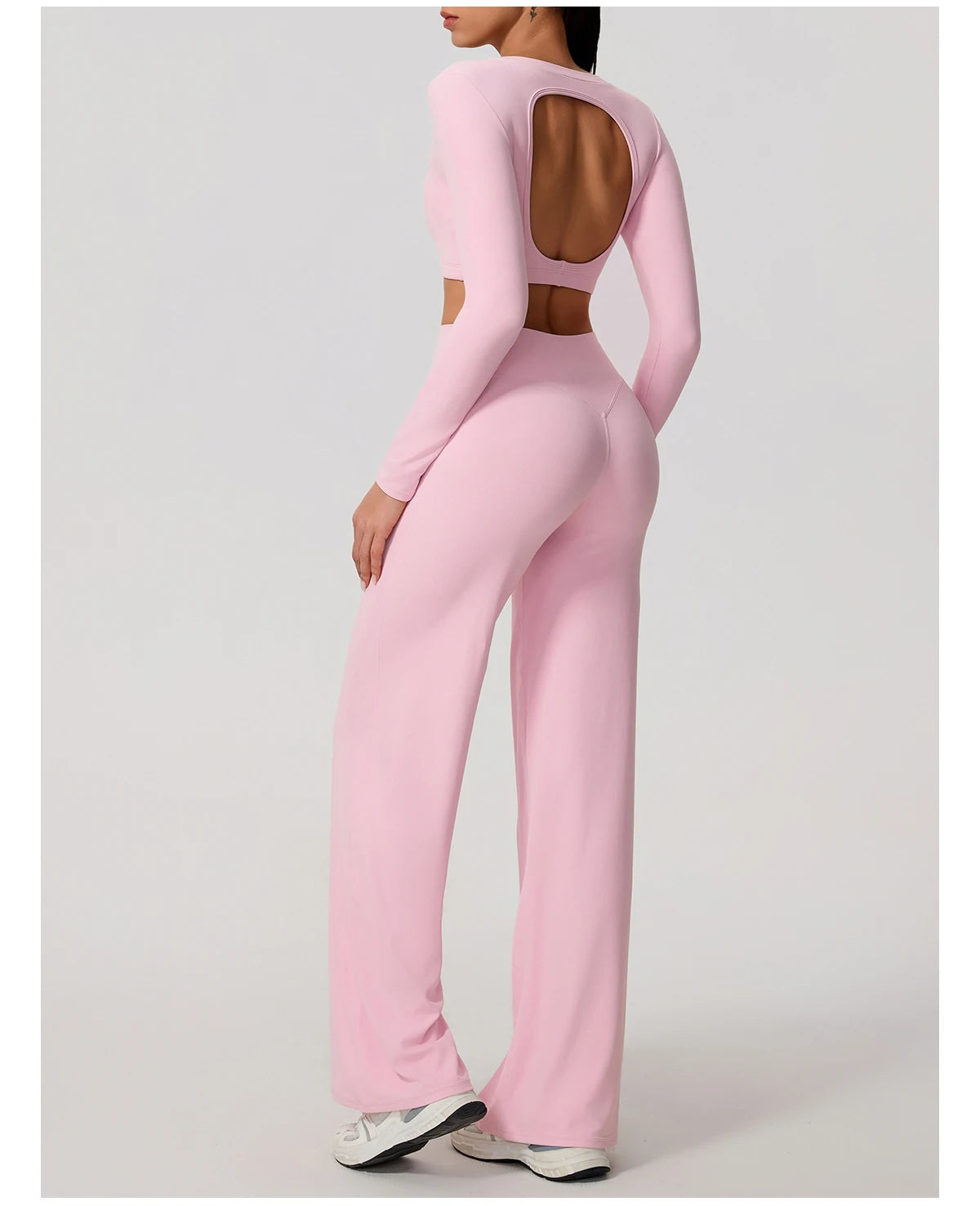 2Pcs women's Backless Sportswear Set Breathable Gym Sportswear