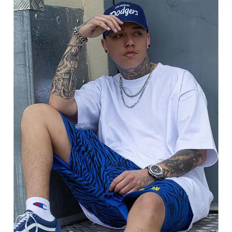 American Heavy 400g Short-sleeved T-shirt Men's Pure Cotton Loose Bottoming Shirt Round Neck Solid Color Long-sleeved Women