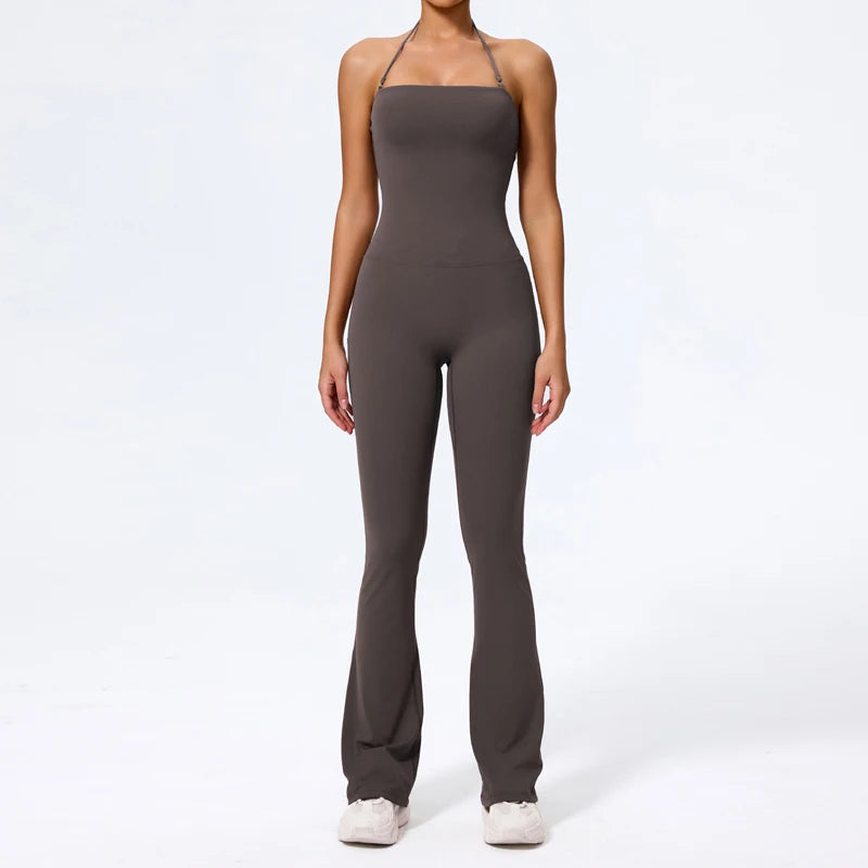 One Piece Sleeveless Yoga Suit Gym Set