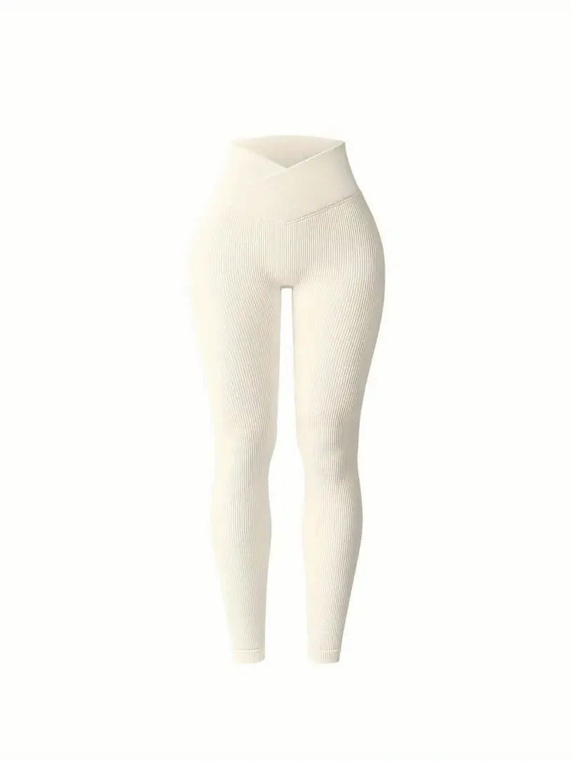 Women's Seamless High Waist Sports Fashion Casual Solid Color Soft Thread Version Trousers Sports Pants Yoga Pants Leggings