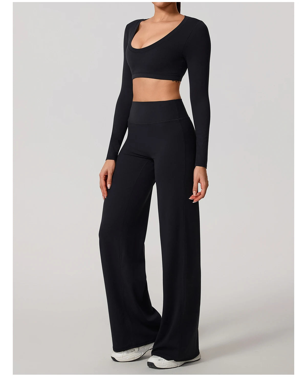 2Pcs women's Backless Sportswear Set Breathable Gym Sportswear