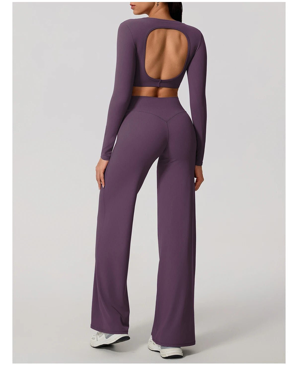 2Pcs women's Backless Sportswear Set Breathable Gym Sportswear