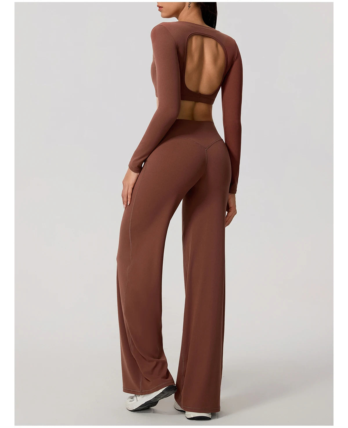 2Pcs women's Backless Sportswear Set Breathable Gym Sportswear