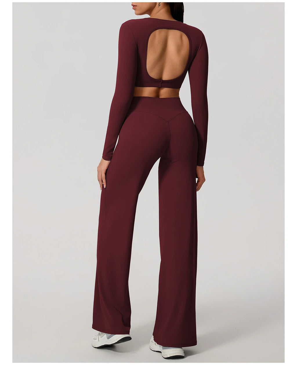 2Pcs women's Backless Sportswear Set Breathable Gym Sportswear