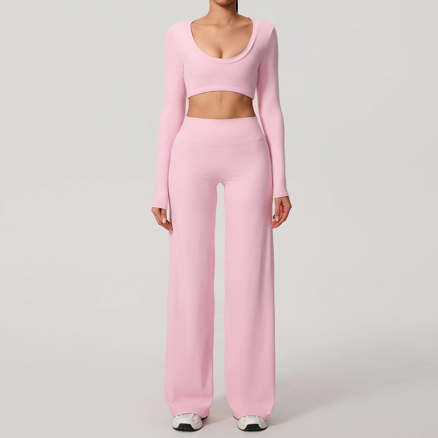 2Pcs women's Backless Sportswear Set Breathable Gym Sportswear