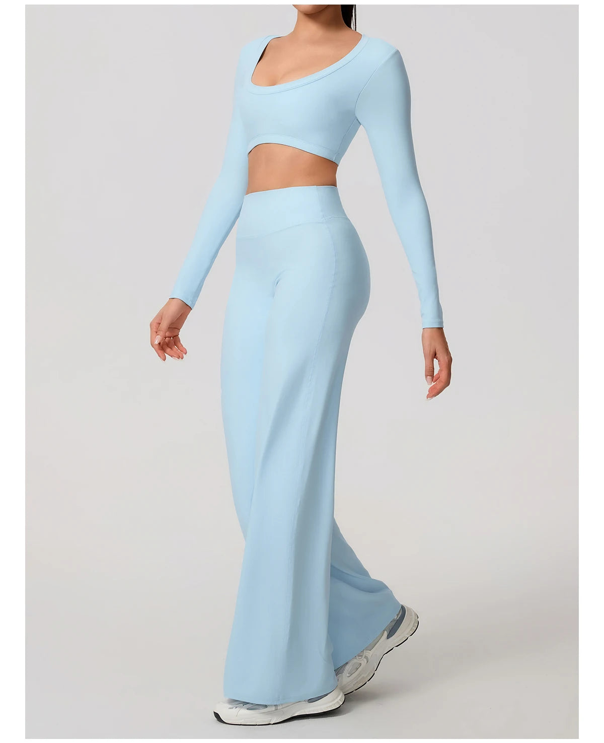 2Pcs women's Backless Sportswear Set Breathable Gym Sportswear